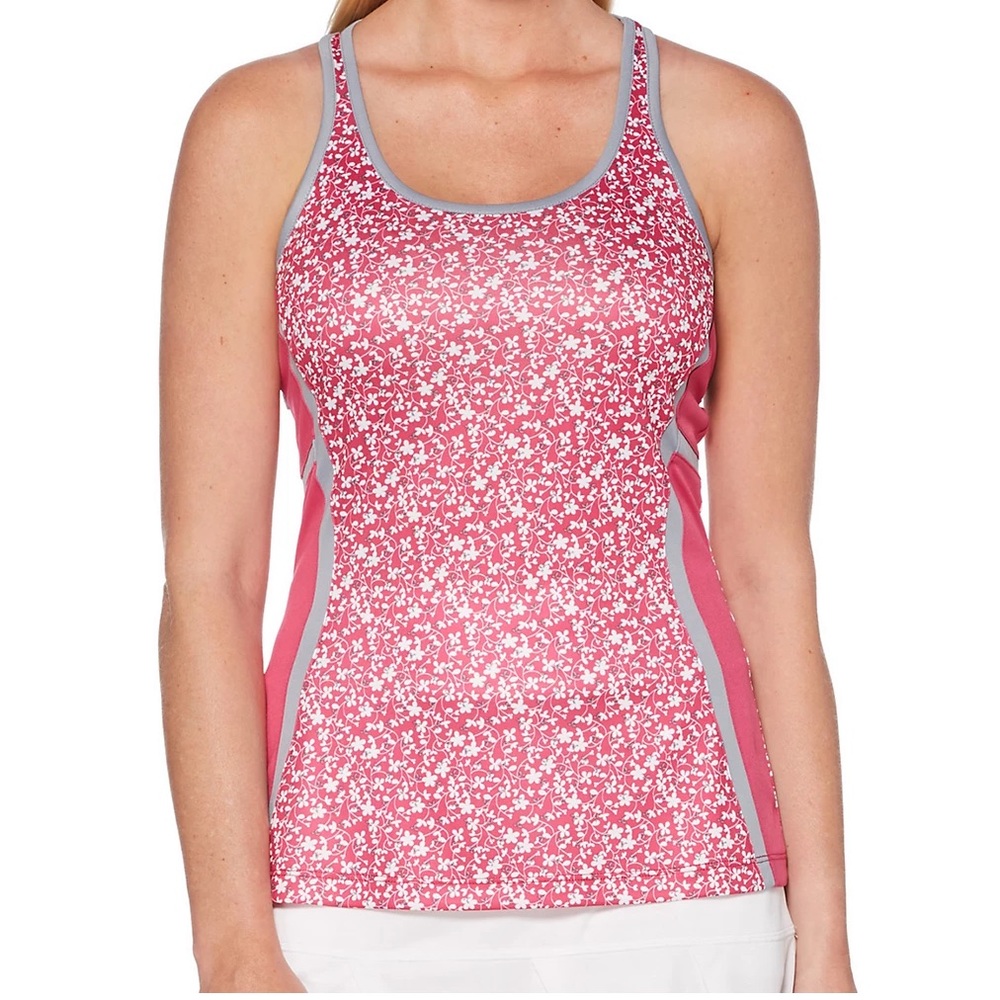Grand Slam Floral Print Workout Tennis Golf Pickleball Tank Top NWT